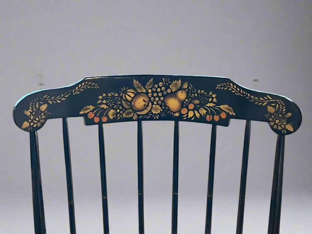 Nichols & Stone Black Lacquer Rocking Chair – Circa 1970s