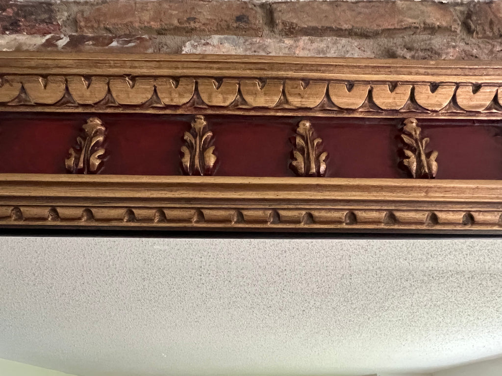 Red & Gold Mirror with Corinthian Columns