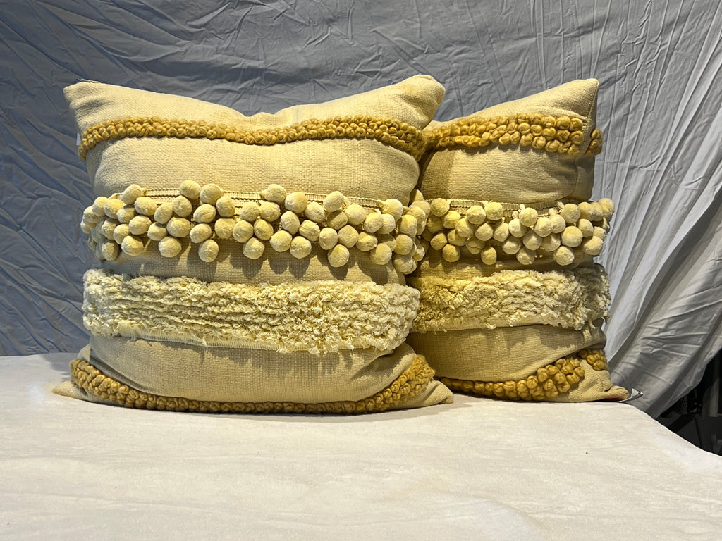 Designer Pillow By Uttermost Having A Ball Pillow in Yellow Lemon Chiffon