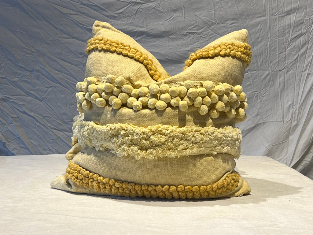 Designer Pillow By Uttermost Having A Ball Pillow in Yellow Lemon Chiffon