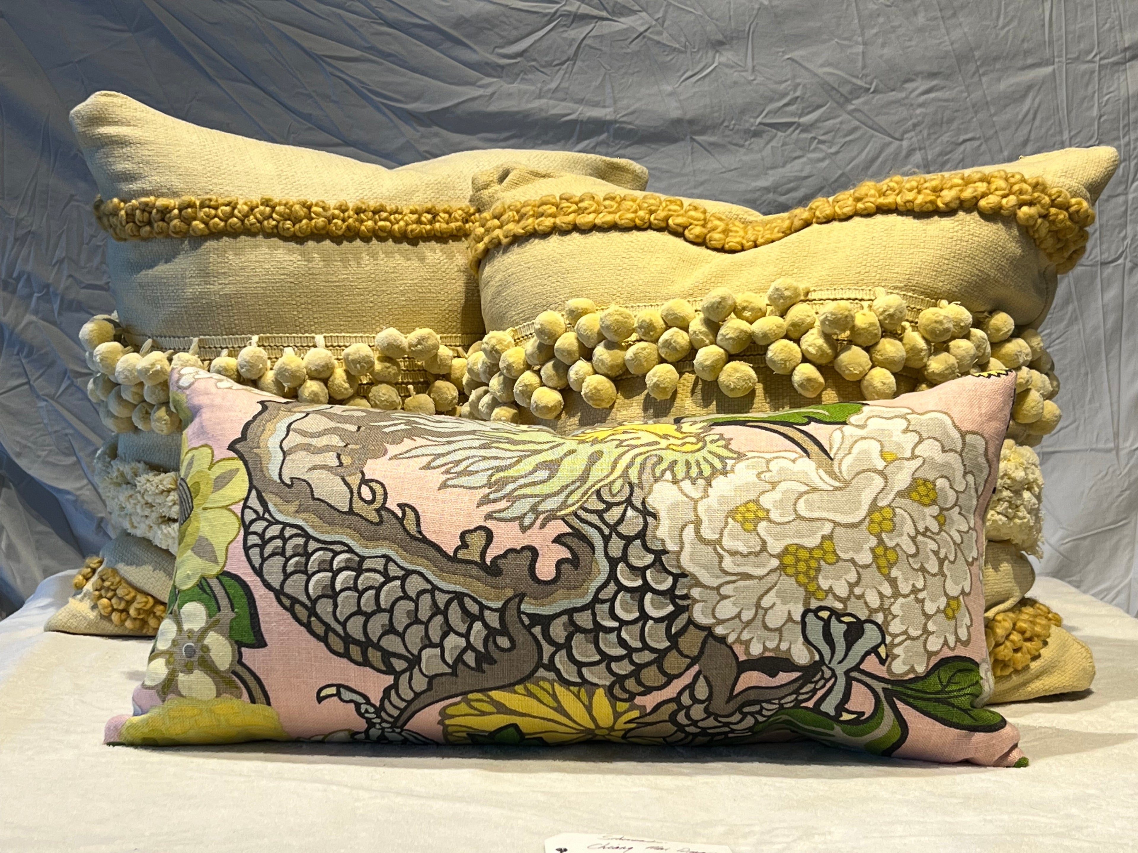 Designer Pillow By Uttermost Having A Ball Pillow in Yellow Lemon Chiffon